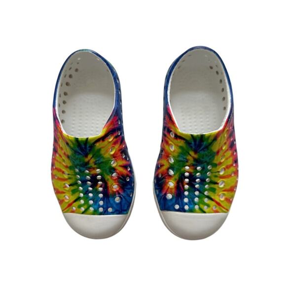 Native Rainbow Tie Dye Jefferson Sneakers Size 7c - Picture 2 of 5